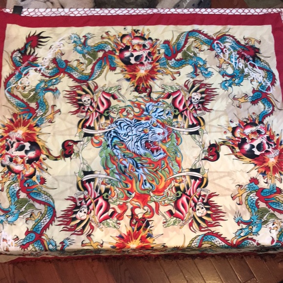 Ed Hardy Silk Scarf - Picture 4 of 13